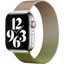 1条男女通用金属表带，兼容 Ultra 2 Series 11 10 SE 9 8 7 Ultra 6 5 4 3 2 1，尺寸：49mm 46mm 45mm 44mm 42mm 41mm 40mm 38mm。优雅的磁扣设计，透气可调节，不锈钢网状表带，智能手表表带，金属腕带，手链式表带，是节日和生日的理想礼物。 - 常規款 - 查看 24