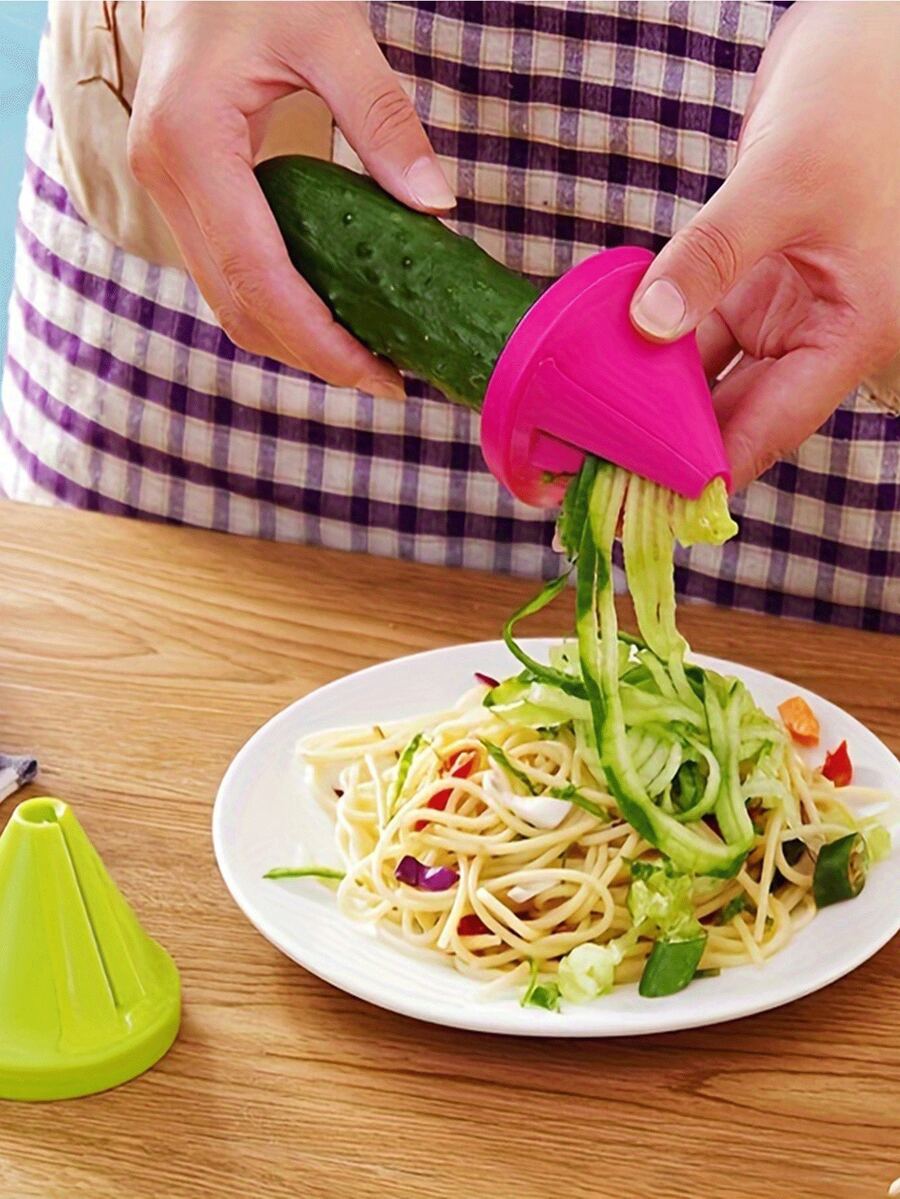 Handheld Vegetable Spiralizer - Can Make Zucchini, Carrot And Other Vegetable Spiral Noodles, Ideal For Low-Carb And Keto Diets, Easy-To-Clean Kitchen Tool