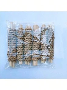 9pcs Mini Pet Toys, Suitable For Rabbits, Chinchillas, Hamsters, Squirrels, Chewing Supplies, Aquatic Grass & Sweet Bamboo - View 1