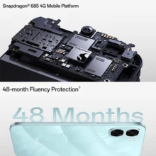 OPPO A6x 智能手机全球版，配备 6500mAh 大容量电池、120Hz 超亮显示屏、48 个月质保，搭载骁龙® 685 4G 移动平台。 - 紫色 - 查看 3