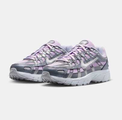  Nike New Lightweight Cushioned Rebound Everyday Fitness Men's Casual Sneakers, P-6000 Series Abrasion-Resistant Classic Retro Design Low-Top Sports Running Shoes, Silver-White High-End Versatile Casual Sports Shoes, Must-Have Popular Model IB4019-019