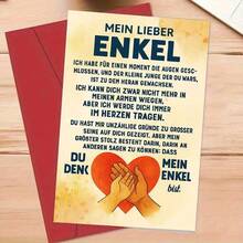 一张来自祖父母的温馨贺卡，非常适合在生日、周年纪念日或家庭聚会等特殊场合表达爱意和自豪。附赠信封。 - 多色 - 查看 5