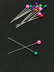 100支/盒仿珍珠头缝纫针，高可见度仿珍珠设计，防丢防缠绕，9种颜色可选，可搭配各种面料和手工风格，适用于六月节项目、季节性手工制品、DIY和定制礼品制作。 - 珠光針盒裝 - 查看 2