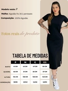 Women's Basic Plain Casual Comfortable Premium Cotton Midi Dress - 灰色 - 查看 2