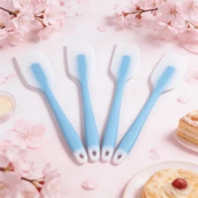 8.2-Inch Heat Resistant Non-Stick Silicone Baking Spatula, Kitchen Utensil, Dishwasher (Lime/Light Blue, 2/4/6 Pcs Set) - Lime Green - View 4