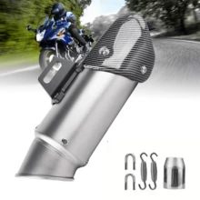 Modificación de la Sección de cola general de la tapa de cola de fibra de carbono con oreja colgante en la boca inclinada de titanio del tubo de escape de la motocicleta (calibre 51 mm) - A - Ver 8