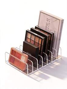 7/8 rutnät transparent akryl makeup-palettorganisatorbox - transparent ögonskuggspalettställ och kosmetikförvaringsställ - platsbesparande skrivbordsorganisator, garderob, badrumsskåp - lämplig för sovrum, heminredning och makeupstation - Multifärgad - Visa 11