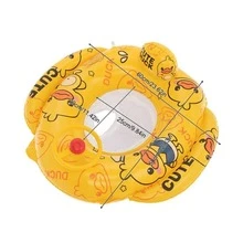 Anillo Natación para Bebé Engrosado Asiento Del Volante Con Parte Inferior Esponja Dibujos Animados para Anillo Asiento para Bebé Anillo Natación Inflable en (pato Amarillo) - Amarillo - Ver 10