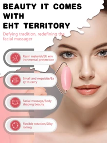 Gua Sha & Jade Roller Facial Tool Set, Helps Reduce Puffiness And Redness, Skincare Daily Care, Unisex Self-Care Gift - Pink - View 2