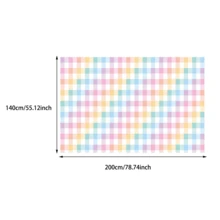 1pc Pastel Tablecloth, Ombre Colorful Plaid Rainbow Tablecloth, Suitable For Easter, Birthday, Singles Party, Engagement, Wedding, Bridal Shower, Macaron Theme Outdoor Picnic Party Supplies, Easter Decoration, Easter Gift - Multicolor - View 13
