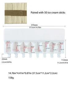 1pc 8-Cavity Fruit & Animal Shaped Ice Cream Mold, DIY Ice Cream Mold, Comes With Lid And 50pcs Wooden Sticks - Multicolor - View 9