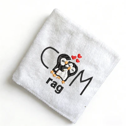 1pc 30*30cm Embroidered Letter Funny Washcloth, Suitable As Gifts For Boyfriend, Wedding/Honeymoon, Thanksgiving, Christmas, Valentine's Day, Partner's Birthday, Anniversary, White Elephant, Gag Gifts