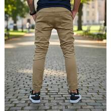 Men Jeans - 米色 - 查看 10