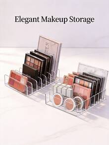 7/8 rutnät transparent akryl makeup-palettorganisatorbox - transparent ögonskuggspalettställ och kosmetikförvaringsställ - platsbesparande skrivbordsorganisator, garderob, badrumsskåp - lämplig för sovrum, heminredning och makeupstation - Multifärgad - Visa 6
