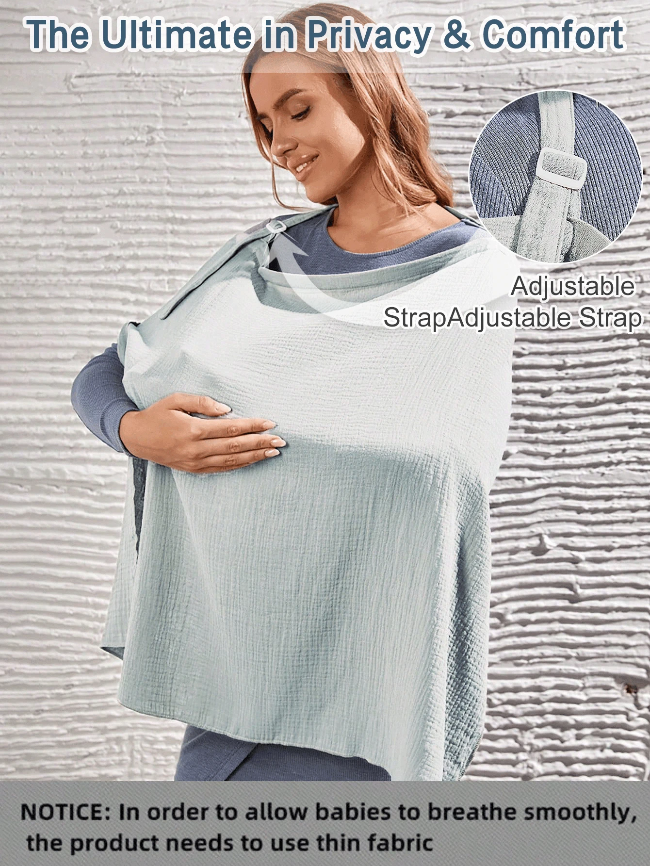 1pc [Oeko-Tex] All Season Nursing Cover, Breastfeeding Shawl, Infant Stroller Canopy - Multicolor - View 1