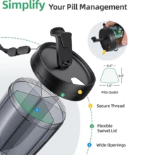 Bình đựng vitamin 6 ngăn, hộp đựng thực phẩm chức năng có các ngăn riêng biệt, dễ dàng lấy thuốc. - Nhiều màu - Xem 3