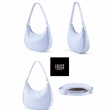 Minimalist Small Compact Women's Bag With Zipper In Gold Details In Fashion - French Vanilla - 查看 2