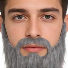 1 bộ râu giả, phụ kiện râu thật, thích hợp cho các bữa tiệc, lễ hội, phụ kiện trang phục người lớn. - râu - Xem 3