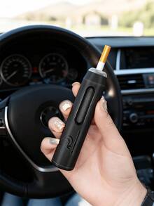 Portable Car Ashtray - Windproof Ash Collector, Leak-Proof Design, Keeps Car Interior Clean - A - View 2