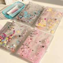 A6 Transparent Colorful Oyster Shell Double Snap Binder, Minimalist 6-Ring Loose Leaf Notebook Cover, Binder, Sticker Album, Idol Cards, Stickers, Planner, Can Store Beautiful Photos, Budget Planner, Can Be Used As Photo Album, Money Saver, Stationery, Notebook, Sticker Book, Loose Leaf Book, Sticker Notebook, Refill, Pocket Book, Seal Book, Office Supplies, School Supplies, Back To School - Colored Oyster Binder - View 1