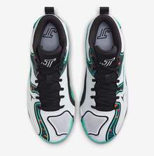 Nike Tatum 3 系列舒适高帮篮球鞋，抓地力稳定，贴合舒适，FZ6601-103 - 白黑綠 - 查看 2