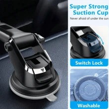 360° Rotatable Dashboard Mount, 270° Swivel Head, Flexible PVC Material Car Phone Holder - 2 In 1 Navigation & Smartphone Holder, Suitable For IPhone, Android Phones, Birthday, Family, Friend Gift, Driving Accessory, Heavy Duty - Upgraded Version - View 4