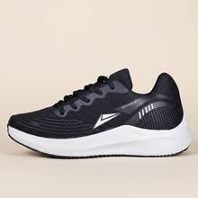 Women's Lightweight And Comfortable Athletic Sneakers For Running And Gym - Đen/Trắng - Xem 5