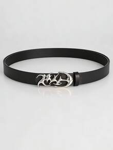 Neue Mode Herren Y2K Punk Stil Vintage Cut Out Schnalle PU Gürtel, geeignet als Geschenk oder persönliches Stilaccessoire, passend zu Jeans, Kleidern, Freizeitkleidung und Partyanlässen, unisex - Schwarz - Übersicht 6