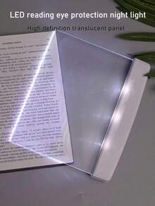 1pc Eye-Protecting Reading Light, LED Flat Reading Lamp, Multi-Function Student Study Non-Glare Reading Light, High Definition Bright Drawing Board, No Flicker More Eye-Friendly, Bedside Bedroom Glasses, Night Reading Light, Small Area Illumination, Won't Affect Others (3 Batteries Needed, Not Included) - Battery-free Model - View 5