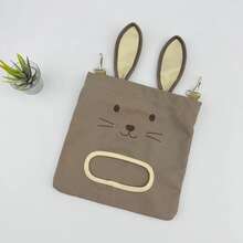 Bolsa de hierba para conejo, estante colgante para heno, bolsa de alimentación con forma de oreja de conejo - Ver 8