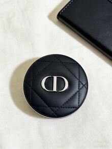 Dior Black Heart-Shaped Handheld Mirror/Compact Makeup Mirror - Hitam - View 1