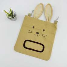 Bolsa de hierba para conejo, estante colgante para heno, bolsa de alimentación con forma de oreja de conejo - Ver 10