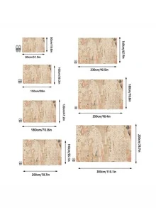 1pc Rug/Carpet/Area Rug/Bath Mat/Bath Rug/Door Mat/Runners/Runner Rug, European Luxury Classical Art - Colorful Abstract Ink Splash Style - Soft Faux Wool Carpet, Suitable For Bathroom, Kitchen, Entryway, Hallway, Bedside, Living Room, Bedroom, All Season Machine Washable, Home Decor - Multicolor - View 3