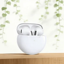 这款全新TWS真无线蓝牙耳机带麦克风9D立体声Pro6耳塞，适用于智能手机。 - 查看 2