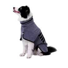 1pc Pet Quick Dry Soft Comfortable Bathrobe, Medium-Large Dog Shower Bathrobe Towel - Grey - View 2