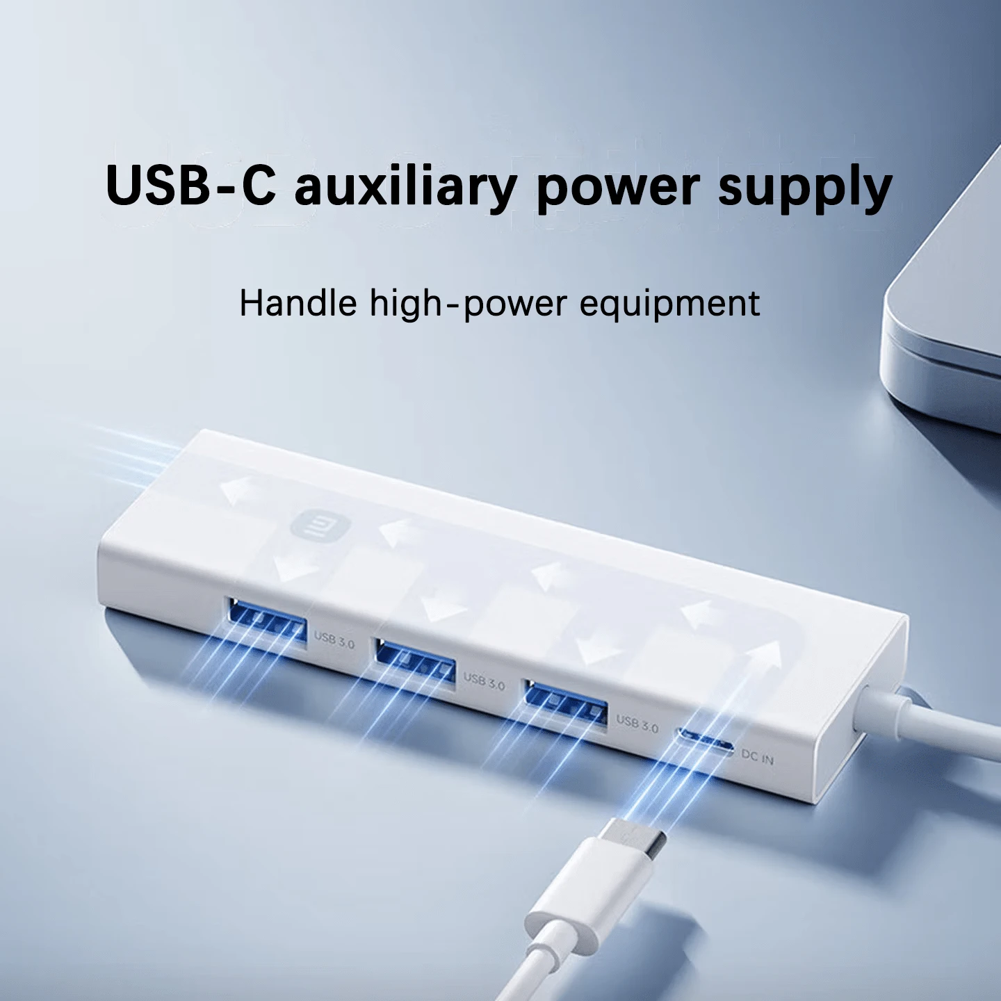 Xiaomi Quad-Port Dual-Head Splitter, Hard Disk Hub, USB Splitter, Multi-Function Adapter, Universal For Laptops And Mobile Phones - View 1