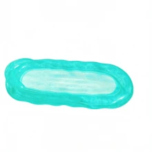 1 pieza Flotador inflable para piscina, diseño de onda, unicolor transparente minimalista, adecuado para piscina, fiesta en la piscina, flotadores inflables acuáticos, dispositivo flotante inflable, fiesta en la playa, actividades en la playa, material de PVC duradero, portátil, requiere compra por separado de una bomba de aire - Sillón reclinable con diseño de ondas - Ver 13