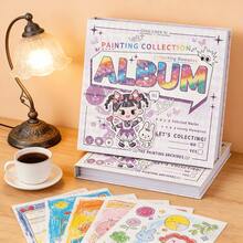 《女孩时光》涂色书1册：22*21厘米，返校必备，舒缓压力，激发想象力，家居绘画系列。带有可移除的横线，方便收藏。适合成人和青少年，包含可爱温馨的日常活动，帮助放松身心（温暖空间涂色）。涂色书不含马克笔。返校必备学习用品。 - 彩色 - 查看 16