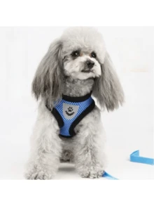 1 Set Adjustable Breathable Cat Leash And Harness, Escape-Proof Pet Apparel Suitable For Small Cats, Small Dogs And Other Pets, Easy To Control, With Reflective Design - Black - View 2