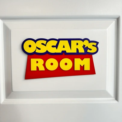 [Custom] Cartoon Style Game Room Or Bedroom Door Name Plate Sign, Birthday Party Story Name Plate, Bathroom Decor Name Plate Gift, Toy Room Decor Name Plate, Bedroom Door Name Plate Sign