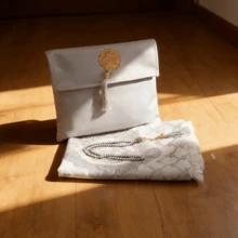 70*110cm Portable Prayer Bead Blanket, Silk Carrying Case Set, Travel Rug Mat Set - 1PC - View 8