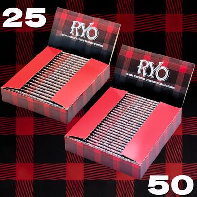 25/50pcs 108*36mm Large Size Red & Black Plaid Bleached Handmade Cigarette Rolling Papers, Super Thin Slow Burning, Traditional Vintage Smoking Papers Without Additives, Odorless, Handrolling Enthusiasts' & Refined Choice, Ideal For Daily Rolling, Long-Term Stocking, Home & Outdoor Use