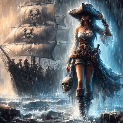 Bestselling Extra Large 5D Diamond Painting Kit - Pirate Ship Captain, Ideal For Home, Bedroom And Entryway Wall Decor. This Diamond Painting Kit Uses Durable Canvas Material Suitable For All Seasons, Great For Family And Friends To Create Together. Even Beginners Can Easily Make A Beautiful Diamond Painting. This Diamond Painting Can Be Used To Decorate The Living Room, Bedroom, Study, And Other Indoor Spaces.