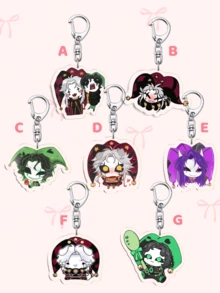 1pc Acrylic Bizarre Circus Clown Keychain, Cute Anime Character Pendant, Anime The Freak Circus Keychain,Mobile Phone Charm & Phone Chain, Bag Accessory, Creative Fans Gift, Protective Film On Both Sides - Multicolor - View 1