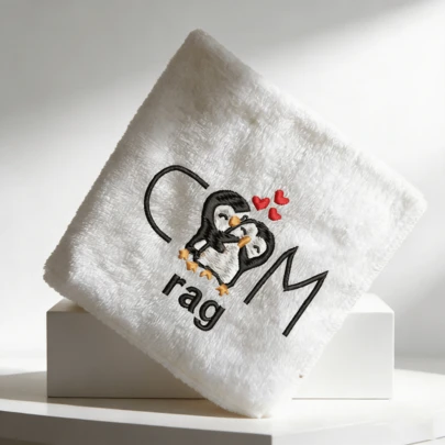 1pc 30*30cm Embroidered Letter Funny Washcloth, Suitable As Gifts For Boyfriend, Wedding/Honeymoon, Thanksgiving, Christmas, Valentine's Day, Partner's Birthday, Anniversary, White Elephant, Gag Gifts
