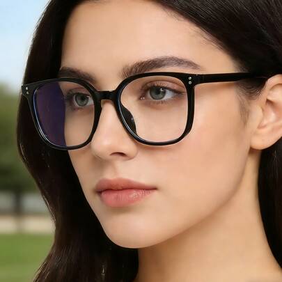 1副女士时尚眼镜，圆脸修饰脸型，简约时尚眼镜