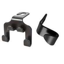 （2个多功能挂钩套装 + 车载挂钩）二合一多功能挂钩，适用于汽车座椅挂钩、后座手机支架、耐用钱包挂架、通用包包挂钩，黑色 - 多色 - 查看 2