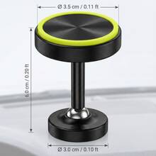 Giá đỡ điện thoại từ tính cho ô tô, vòng phát sáng màu xanh lá cây huỳnh quang, xoay 360°, bề mặt chống trượt, giá đỡ định vị dán trên bảng điều khiển. - A - Xem 6