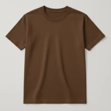 Men's T-Shirt, 100% Cotton, 30.1 Premium Yarn, Various Colors, Printed - 鏽棕色 - 查看 2