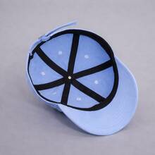 Unisex Cap With Motivational Phrase "Good Life, Breeze And Peace" Curved Brim Adjustable Hat Basic Vintage Style Classic Casual Everyday Premium Fabric For Outings, Sun, Heat, And Holidays - 淺藍色 - 查看 3